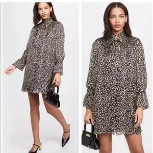 Alice + Olivia Black and Cream Mini Dress